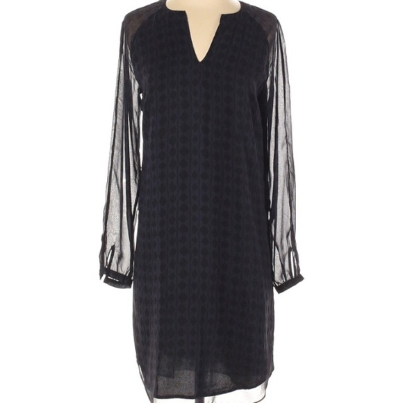 CABI Harlequin midi dress, purple & black, Size XS - Picture 2 of 3